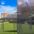 Sumfaller 10x10 FT Gazebo Replacement Canopy Top Cover Double Tiered Canopy Top - Image 2