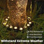 Solar Palm Tree Lights Outdoor, 2000MAH Ring LED Landscape Uplights - Image 4