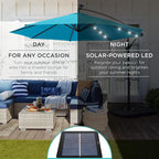 Best Choice Products 10ft Solar LED Offset Cantilever Hanging Market Patio - Image 3