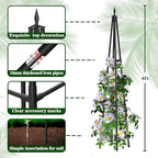 4FT Obelisk Trellis for Climbing Plants Outdoor, 16mm Rust-Proof Extra - Image 3