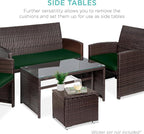 Best Choice Products Set of 2 Wicker Ottomans, Additional Seating, Side Table - Image 7