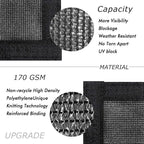 UPGRADE Privacy Fence Screen 6'x10' Black Outdoor 90% Visibility Blockage 170 - Image 2