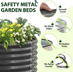 A ANLEOLIFE 6X2X1.5 ft Galvanized Raised Garden Beds Outdoor, Oval Round Metal - Image 3