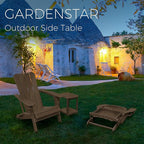 Adirondack Square Outdoor Side Table, 2-Tier Storage Patio Side Table, HDPE End - Image 6