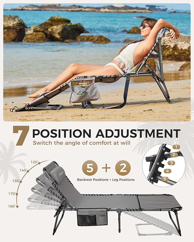 KingCamp 2 Pack Tanning Chair - Image 5