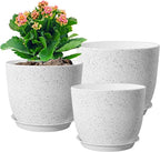 Large Flower Pots 12/10/9 inch, Plant Pots by WSMKSZ