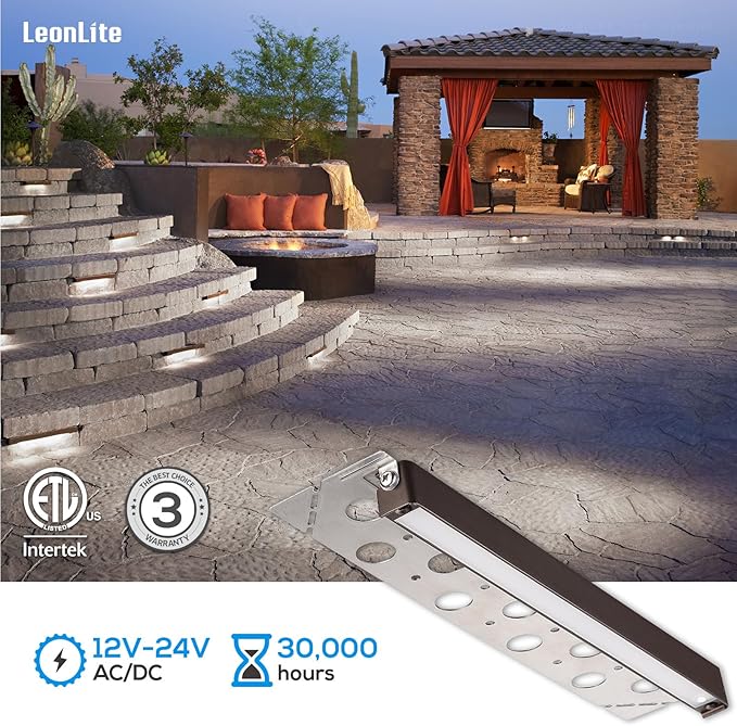 LEONLITE 8-Pack 12 Inch LED Hardscape Lighting, Update Retaining Wall Lights - Image 5