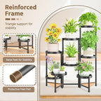 LASZOLA 8 Tiered Folding Tall Plant Stand Indoor - Image 3
