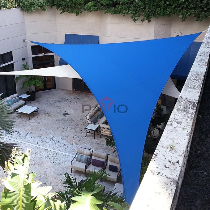 Patio Paradise 27' x 27' x 27' Sun Shade Sail Triangle Canopy Shade Cloth - Image 5