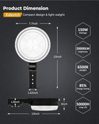 LED Barn Light 2 Packs, 150W 20000LM Yard Area Lights Dusk to Dawn Outdoor - Image 6