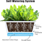 Window Box Planter 6 Pcs, 12.1 Inches Self Watering Plant Pots Rectangle Flower - Image 4