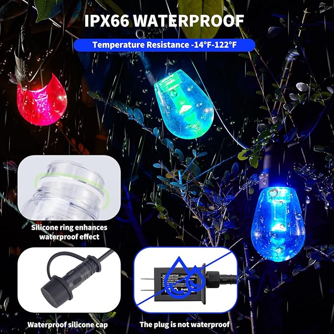 Outdoor String Lights 100FT, Patio Lights - Image 2