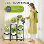 6 Tier Plant Stand Indoor, Tiered Plant Stand Outdoor - Image 3