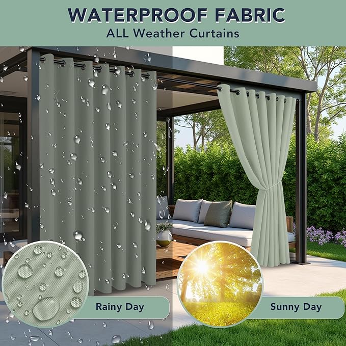 Outdoor Curtains for Patio Waterproof - Image 2