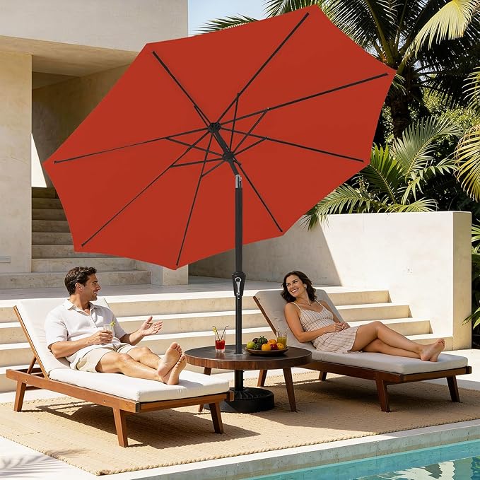 MEWAY 9ft Patio Umbrella Outdoor Table Umbrellas - Image 2