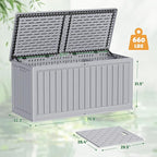 Devoko 260 Gallon Double-Wall Deck Box - Image 8