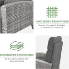 IDEALHOUSE Wicker Outdoor Recliner Reclining Patio Chairs - Image 8