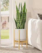 Adjustable Plant Stand Indoor, Bamboo Plant Stand Fits 8 9 10 11 12 Inches by Gentingbro