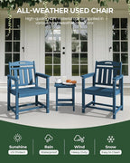 Set of 2 Weatherproof Patio Chairs - Image 4