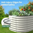 Kesfitt Raised Garden Bed Outdoor, Galvanized Steel Metal Raised Bed Planter - Image 8