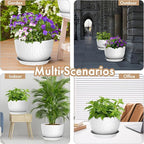12 Inch Wide Water Ripples Flower Pots - Image 6