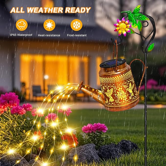 Solar Lights Outdoor Waterproof Garden Decor, Solar Watering Can Lights - Image 6