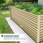 Land Guard 8x4x3ft Rectangular Galvanized Raised Garden Beds, Large-Capacity - Image 4