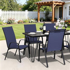 JEAREY Patio Dining Chairs Set of 4, Outdoor Stackable Dining Furniture Set - Image 4
