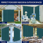 PureFit Outdoor Curtains for Patio Waterproof Weatherproof, UV and Fade - Image 5