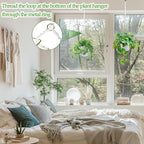 Hanging Planters for Indoor Plants, 2 Set Self Watering Hanging Flower Pots - Image 5