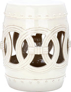SAFAVIEH Home Collection Double Coin Cream Ceramic Indoor/ Outdoor Decorative by SAFAVIEH