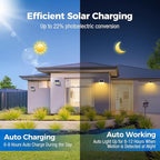 Peasur White Frame Solar Motion Sensor Lights Outdoor, 2 Packs 180LED Warm - Image 3