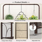 SORCEDAS Plant Stand Indoor Outdoor 3 Tier Tall Corner Hanging Shelf Metal - Image 5