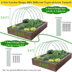 Greenhouse Hoops Grow Tunnel 6 Sets of 8FT Long Garden Hoops, Rust-Free - Image 2