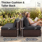 NICESOUL 11 Pcs Modern Outdoor Patio Sectional Furniture Set - Image 7
