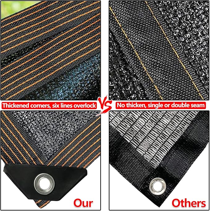 QLOFEI Shade Cloth for Patio, 80-90% Sunblock Shade Sails for Garden Pergola - Image 5