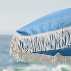 AMMSUN 7ft Patio Umbrella with Fringe Outdoor Tassel Umbrella UPF50+ Premium - Image 3