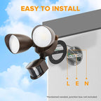 LUTEC 32W 3500 Lumen LED Security Lights Motion Sensor Light Outdoor, 5000K - Image 7