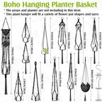 Hoteam 12 Pcs Macrame Plant Hangers Macrame Hanging Planters - Image 2