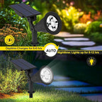 T-SUN Solar Spotlights, 4 LED Solar Powered Landscape Spotlights Waterproof - Image 4