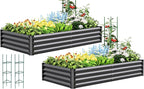 Quictent Galvanized Raised Garden Bed Metal Planter Box Bottomless by QUICTENT