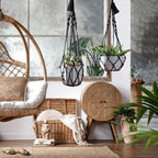Artilady Black Plant Hanger Macrame Hanging Planter - Image 2