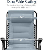 Best Choice Products Oversized Padded Zero Gravity Chair, Folding Outdoor Patio - Image 3