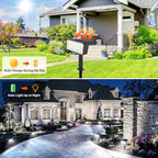 T-SUN Solar Spot Lights Outdoor, 8 Pack 49LED Landscape Spotlights, 2 Lighting - Image 2
