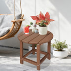 LZRS Round Adirondack Patio Side Table End Table, Outdoor Side Tables - Image 5