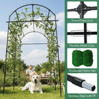 Garden Trellis Arch 7FT PP-Coated Stainless Steel Metal Extra Tall Cucumber - Image 4