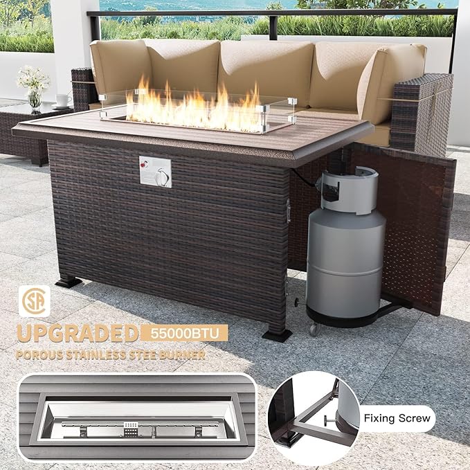 Kullavik 10 Pieces Outdoor Patio Furniture Set - Image 6