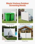 VEVOR Outdoor Privacy Screens, Pool Equipment Enclosure, Horizontal Vinyl - Image 5