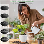 6 Inch Self Watering Pots for Indoor Plants – Small Plastic Planters - Image 3