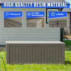 Outdoor Storage Box, Resin Deck Boxes Indoor and outdoor, Waterproof Storage - Image 5
